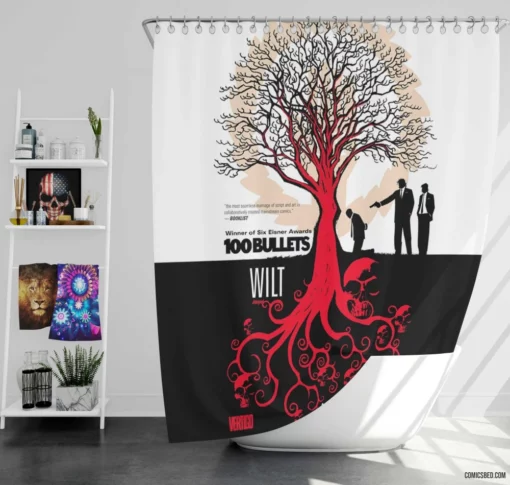 100 Bullets Noir Detective Tales Comic Shower Curtain