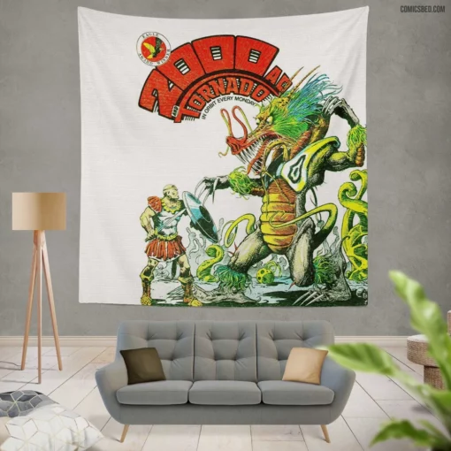 2000 AD Futuristic Odyssey Comic Wall Tapestry