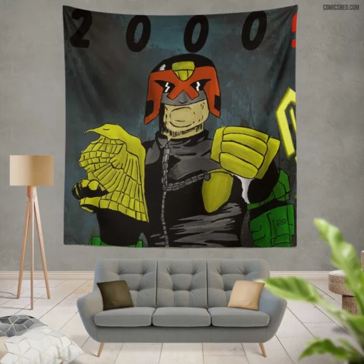 2000 AD Judge Dredd Adventures Comic Wall Tapestry