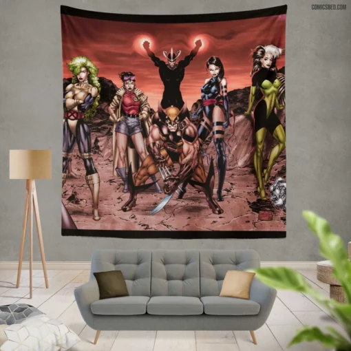 90 X-Men Mutant Revolution Comic Wall Tapestry