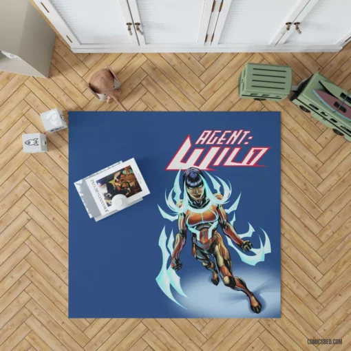 Agent Wild Pursuit of Justice Comic Rug