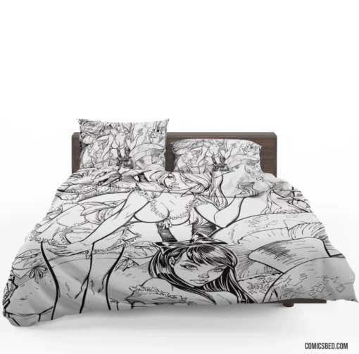 Alice in Wonderland Fantasy Tale Comic Bedding Set