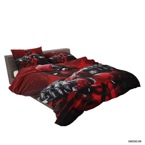 Alive! Deadpool Marvel Spirited Mercenary Comic Bedding Set 2