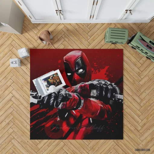 Alive! Deadpool Marvel Spirited Mercenary Comic Rug