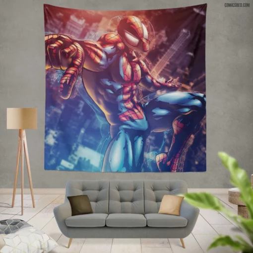 Amazing Spider-Man City Guardian Comic Wall Tapestry