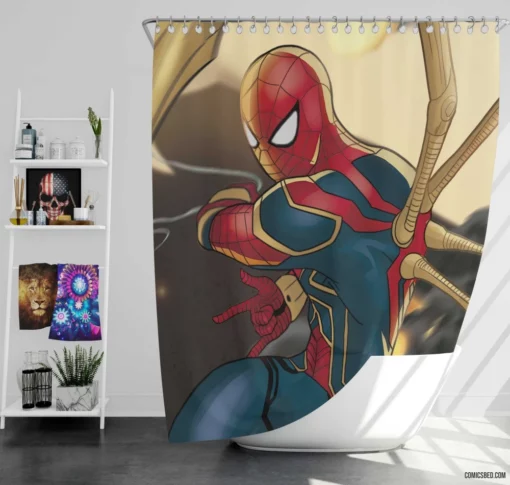 Amazing Spider-Man Marvel Iconic Hero Comic Shower Curtain