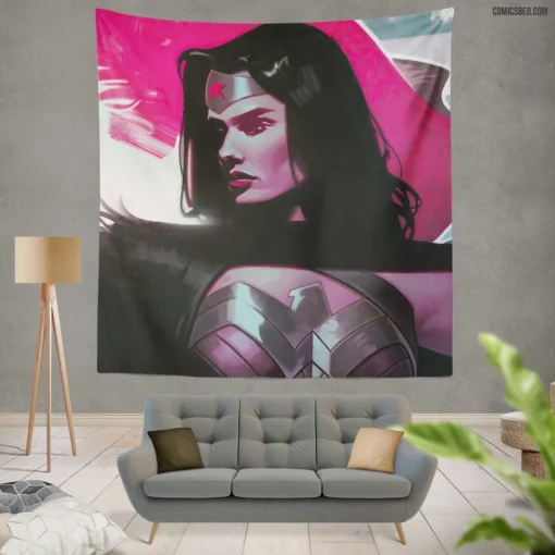 Amazon Heroine Wonder Woman DC Adventures Comic Wall Tapestry