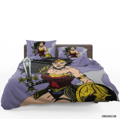 Amazonian Heroine Wonder Woman Adventures Comic Bedding Set