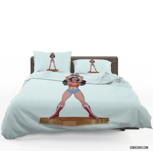 Amazonian Heroine Wonder Woman Feats Comic Bedding Set