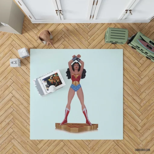 Amazonian Heroine Wonder Woman Feats Comic Rug