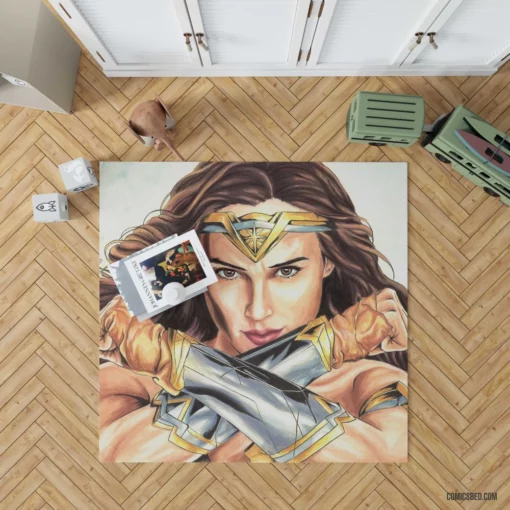 Amazonian Heroine Wonder Woman Legacy Comic Rug