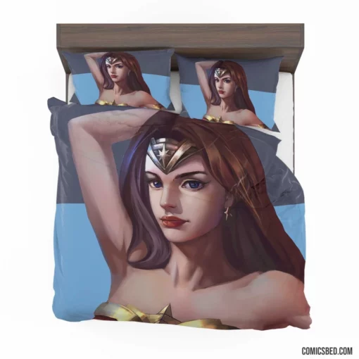 Amazonian Heroine Wonder Woman Striking Features Comic Bedding Set 1