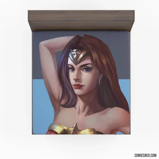 Amazonian Heroine Wonder Woman Striking Features Comic Fitted Sheet 1