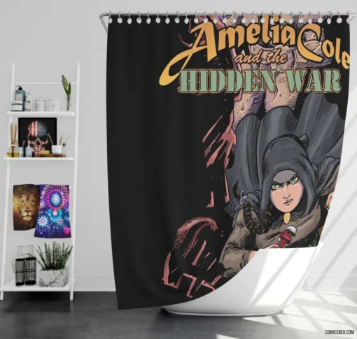 Amelia Cole The Hidden War Chronicles Comic Shower Curtain