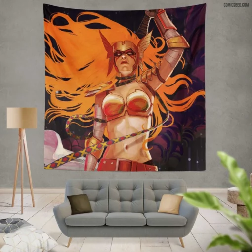 Angela Marvel Fierce Warrior Comic Wall Tapestry