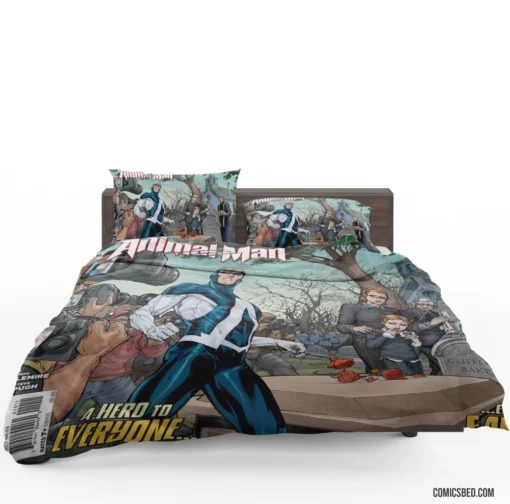 Animal Man Nature Hero Comic Bedding Set