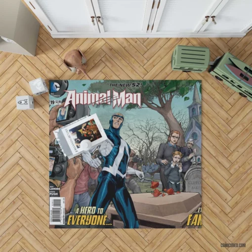 Animal Man Nature Hero Comic Rug