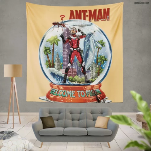 Ant-Man Marvel Snow Globe Comic Wall Tapestry