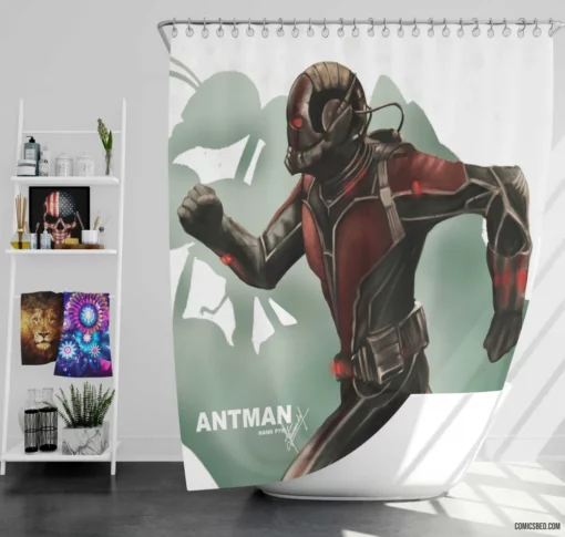 Ant-Man Microscopic Marvel Comic Shower Curtain