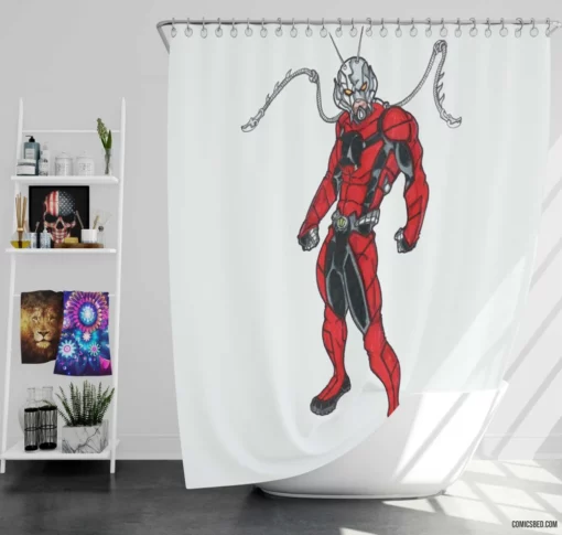 Ant-Man Tiny Heroic Adventures Comic Shower Curtain