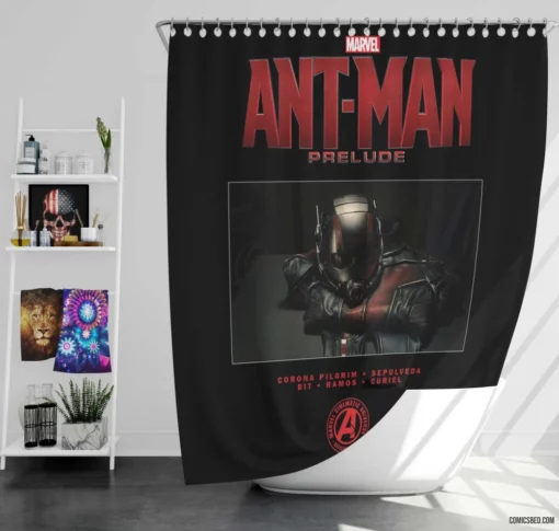 Ant-Man Tiny Heroic Quest Comic Shower Curtain