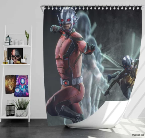 Ant-Man Wasp Marvel Tiny Heroes Comic Shower Curtain