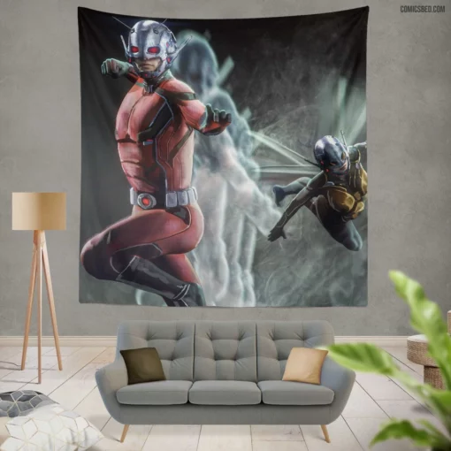 Ant-Man Wasp Marvel Tiny Heroes Comic Wall Tapestry