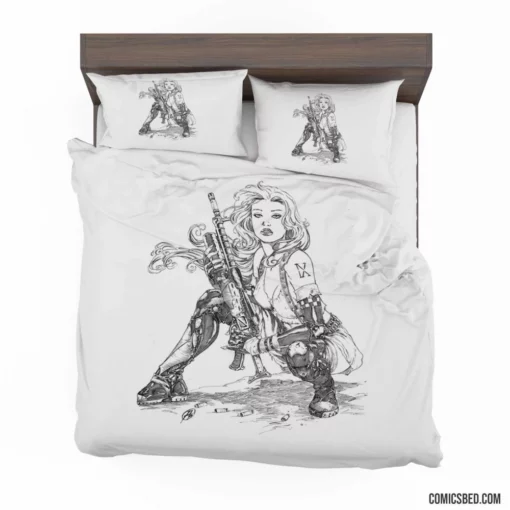 Aphrodite IX Cybernetic Heroine Comic Bedding Set 1