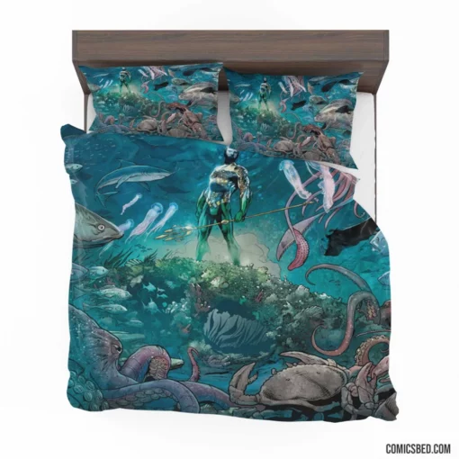 Aquaman Atlantean Defender Comic Bedding Set 1