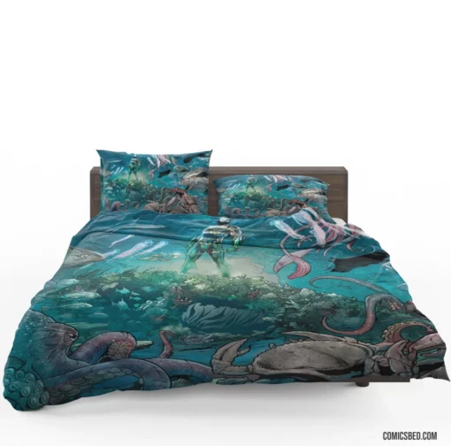 Aquaman Atlantean Defender Comic Bedding Set