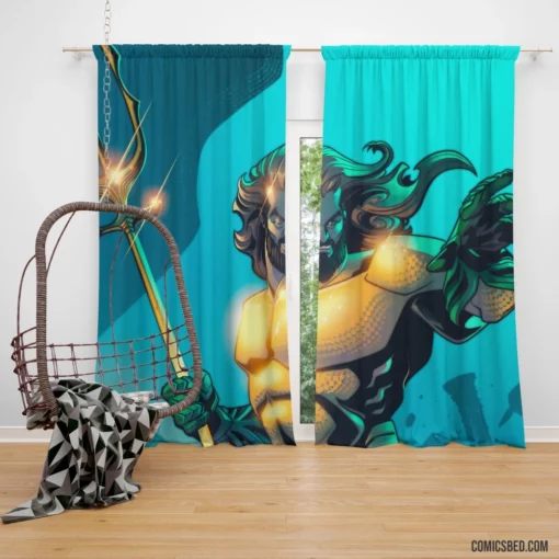 Aquaman DC Aquatic Hero Comic Curtain