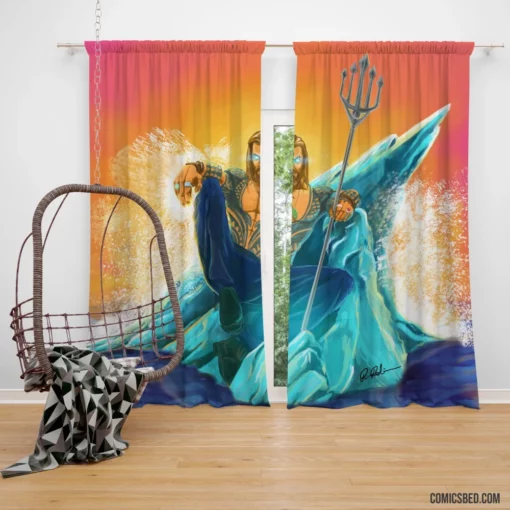 Aquaman DC Atlantean Hero Comic Curtain