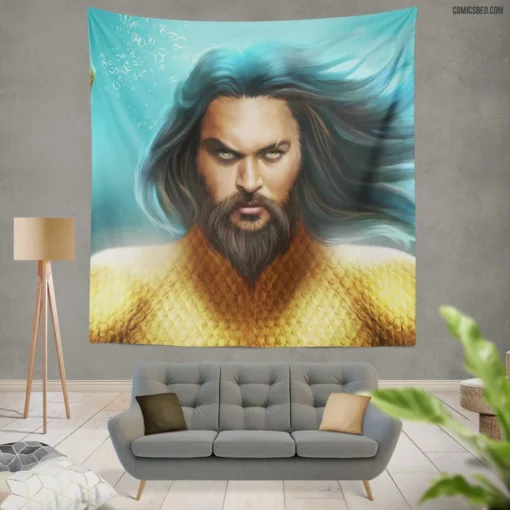 Aquaman DC King of Atlantis Comic Wall Tapestry