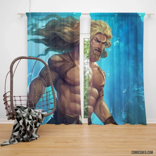 Aquaman DC Marine Hero Comic Curtain