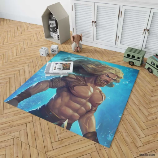 Aquaman DC Marine Hero Comic Rug 1