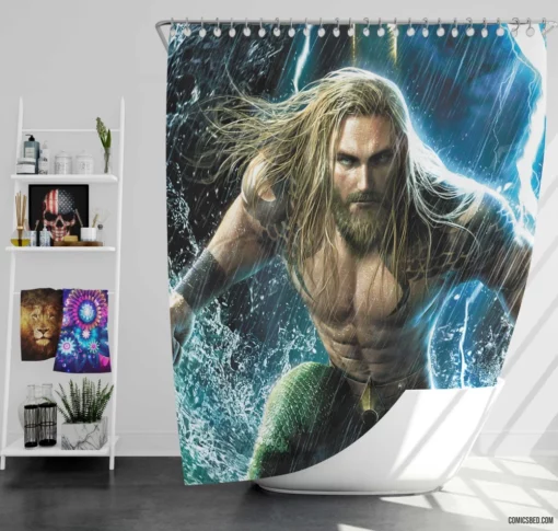 Aquaman DC Marine Superhero Comic Shower Curtain