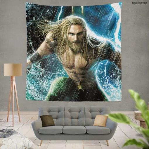 Aquaman DC Marine Superhero Comic Wall Tapestry