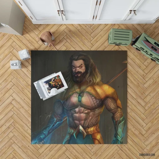 Aquaman DC Underwater Champion Comic Rug