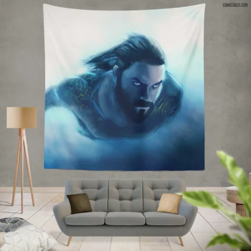 Aquaman Marvel Atlantean Hero Comic Wall Tapestry