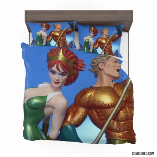 Aquaman and Mera Sea Kingdom Heroes Comic Bedding Set 1