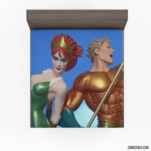 Aquaman and Mera Sea Kingdom Heroes Comic Fitted Sheet 1