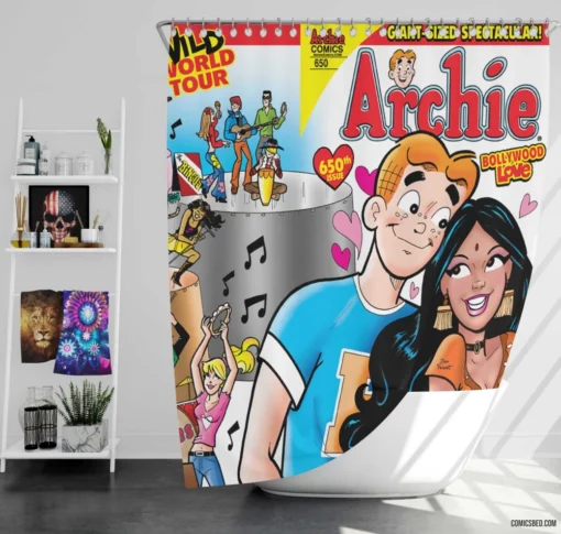 Archie Comics Andrews Riverdale Icon Shower Curtain