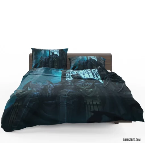 Arkham Knight Batman on Throne DC Dark Knight Comic Bedding Set