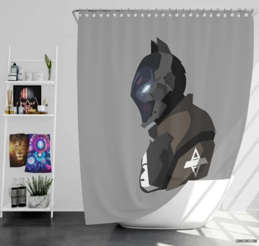 Arkham Knight Dark Gotham Enigma Comic Shower Curtain