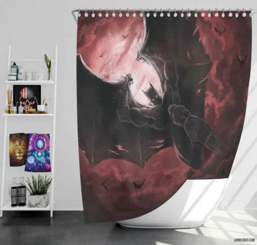 Arkham Redemption Batman Tale Comic Shower Curtain