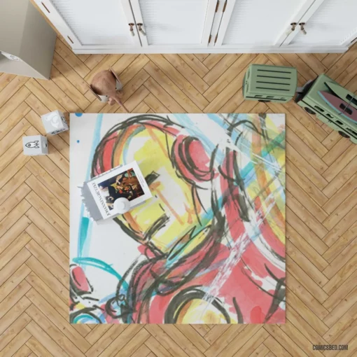 Armored Chronicles Marvel Iron Man Comic Rug