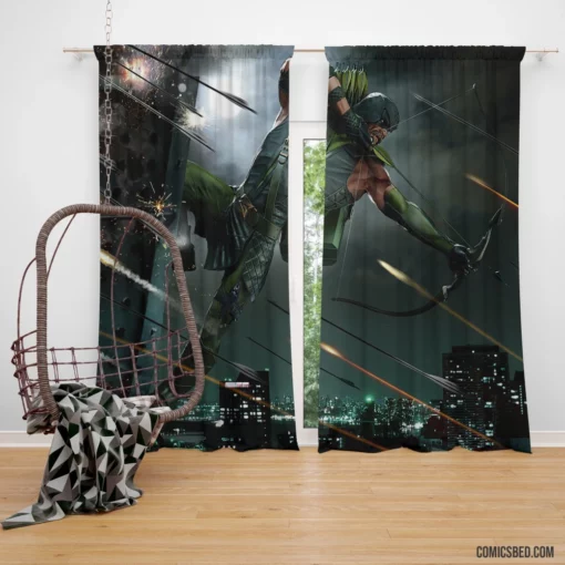 Arrow Chronicles DC Vigilante Archer Comic Curtain