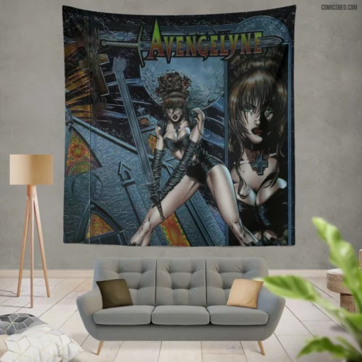 Avengelyne Divine Warrior Comic Wall Tapestry