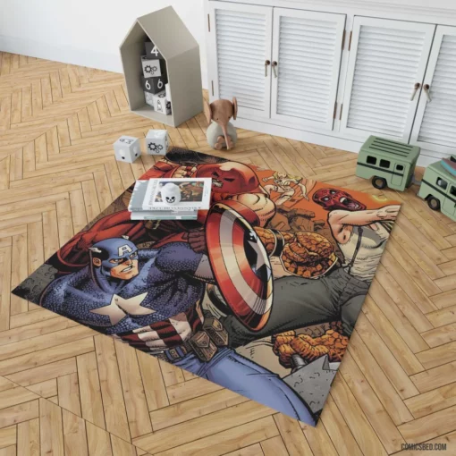 Avengers Assembled Battle Royale Comic Rug 1