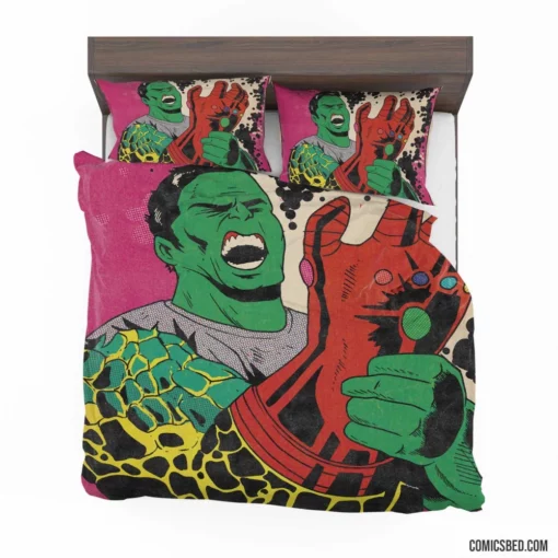 Avengers Endgame Hulk Gauntlet Comic Bedding Set 1